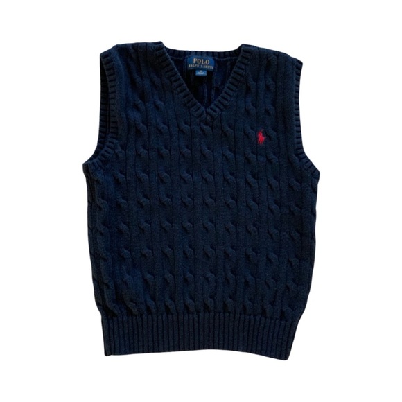 Polo Ralph Lauren Navy Sweater Vest Size 6 - Picture 1 of 3